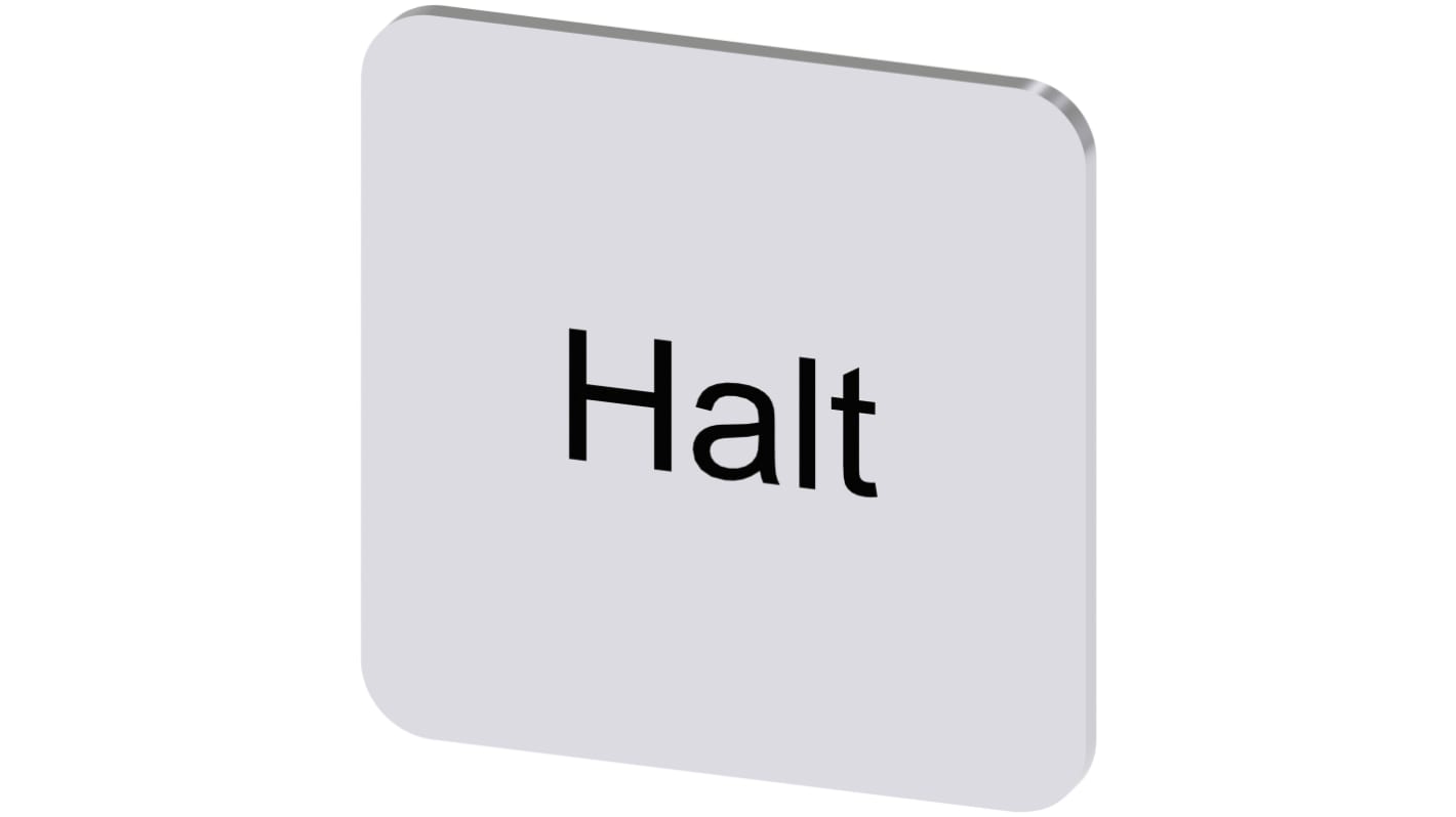 Siemens Labeling plate, Halt