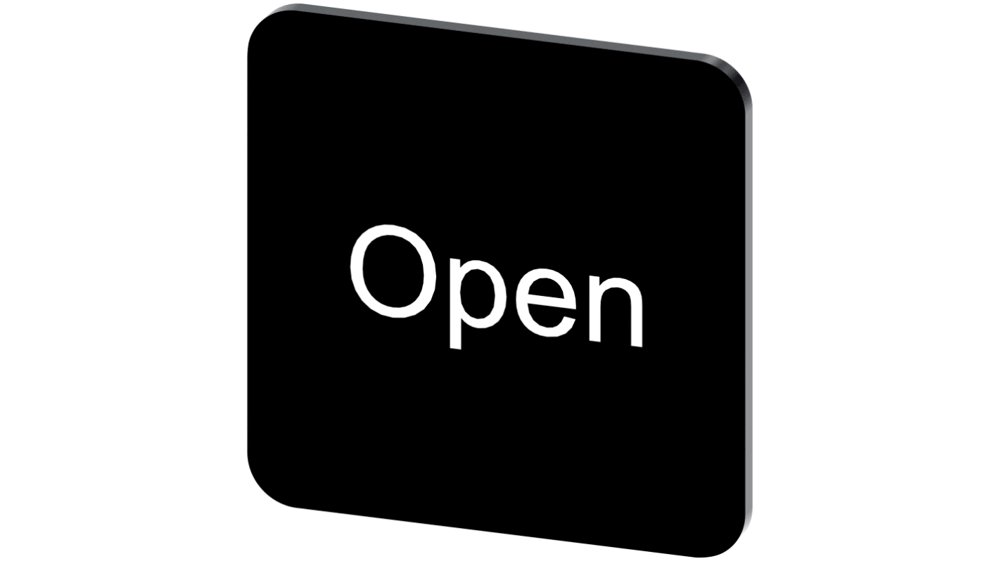 Siemens 按钮标识牌 标签板, "Open"文字, SIRIUS ACT 3SU19系列