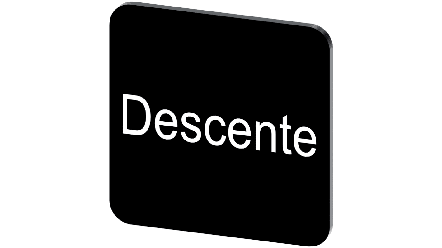 Siemens Labeling plate, Descente