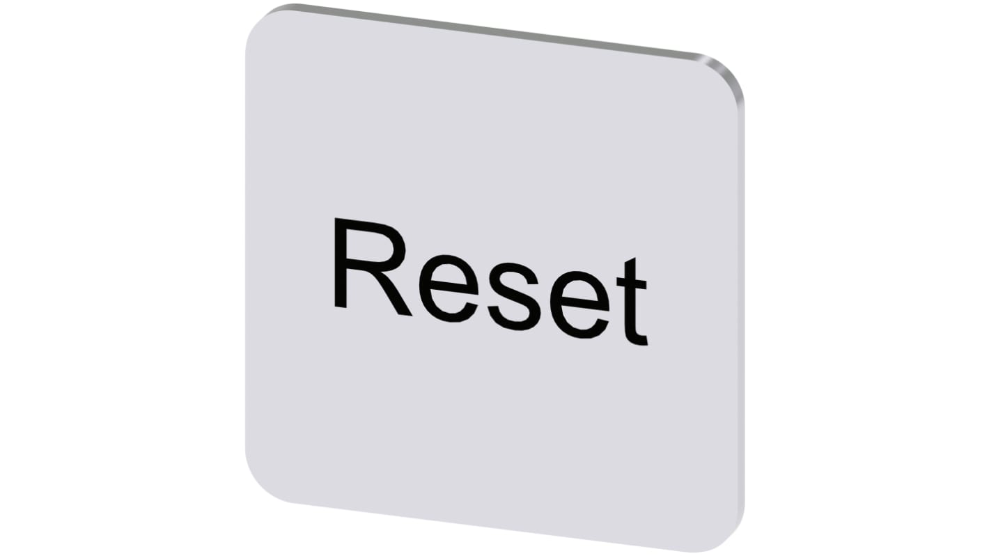 Siemens Labeling plate, Reset