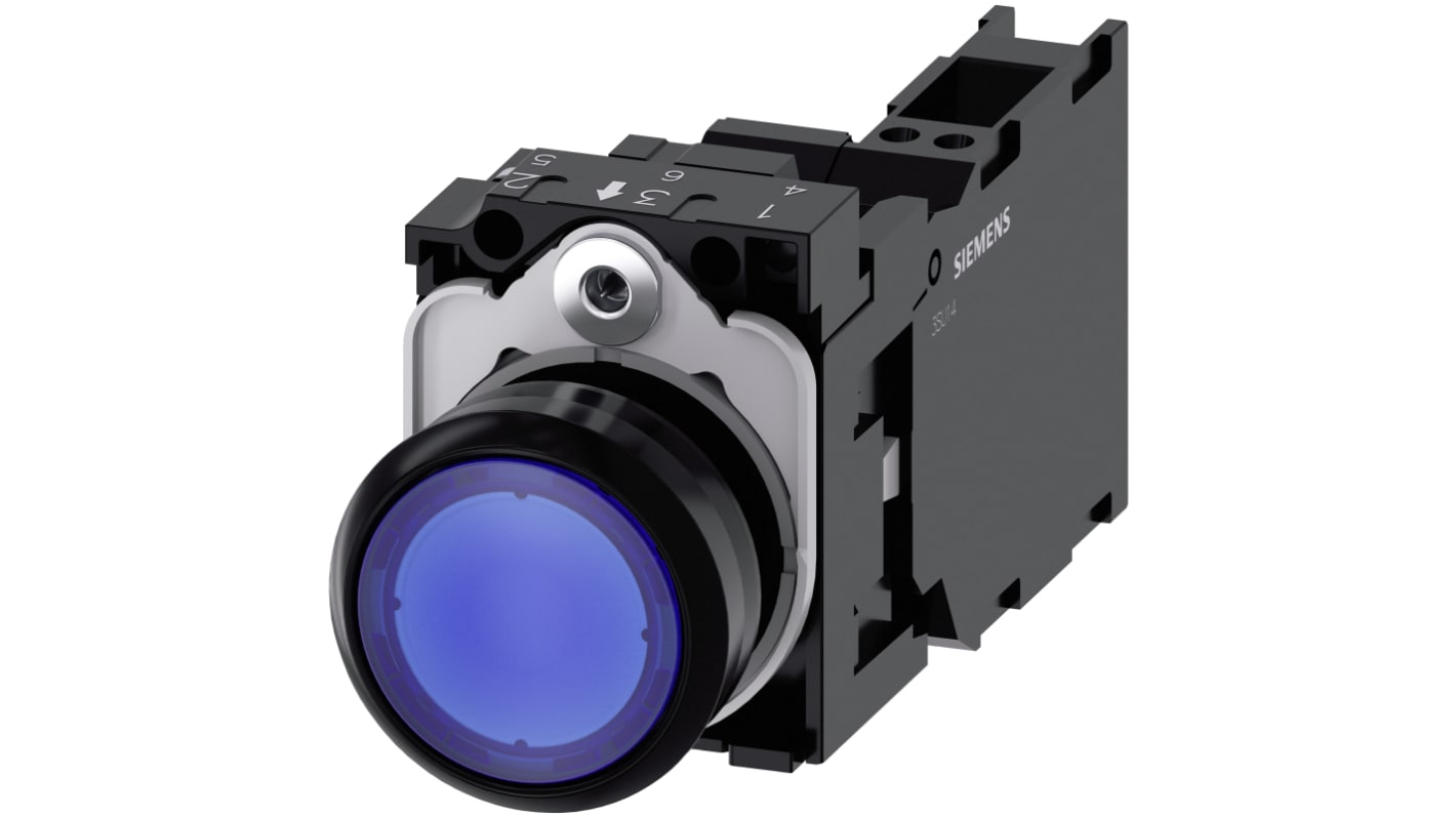Unité complète de bouton-poussoir série SIRIUS ACT 3SU11 lumineux, SPST 24V