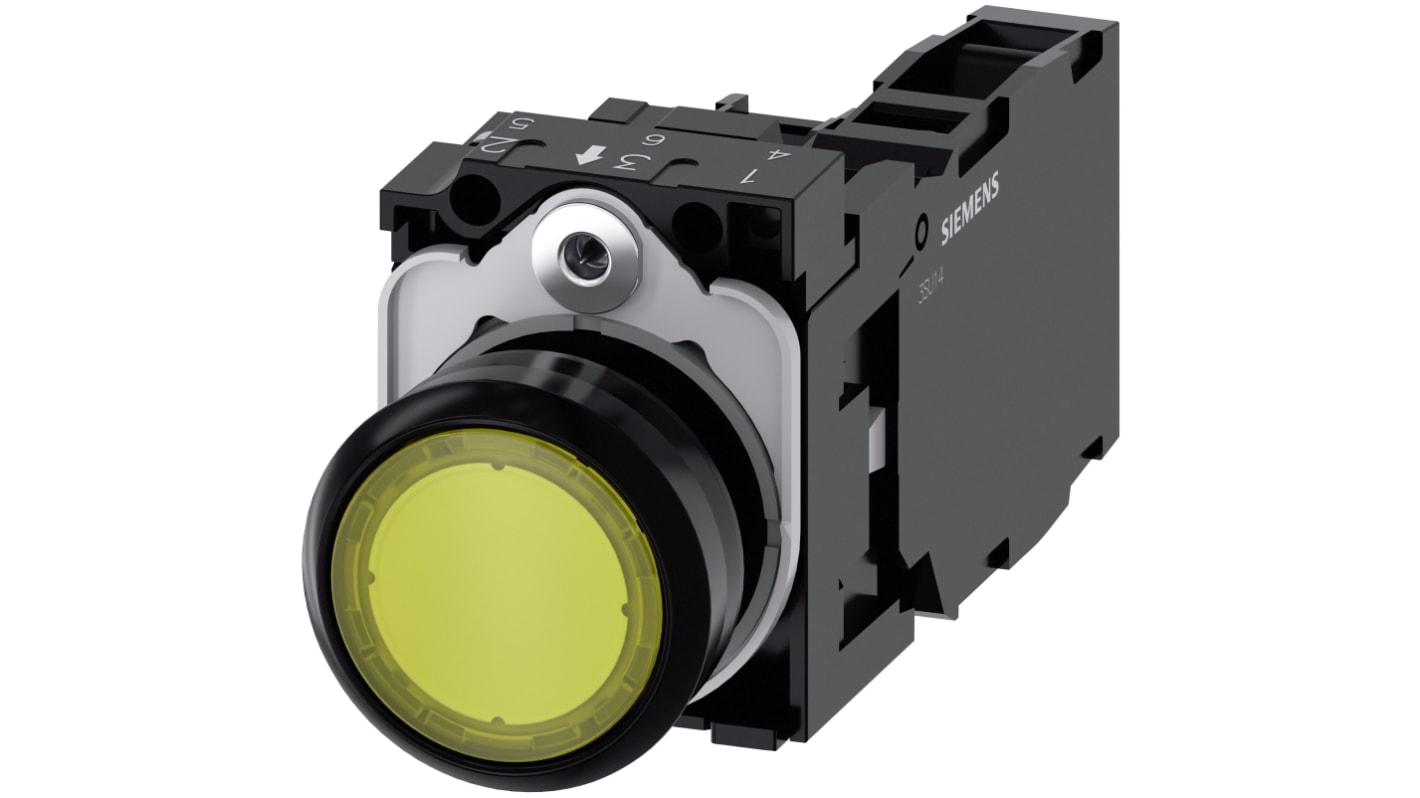Unité complète de bouton-poussoir série SIRIUS ACT 3SU11 lumineux, SPST 110V