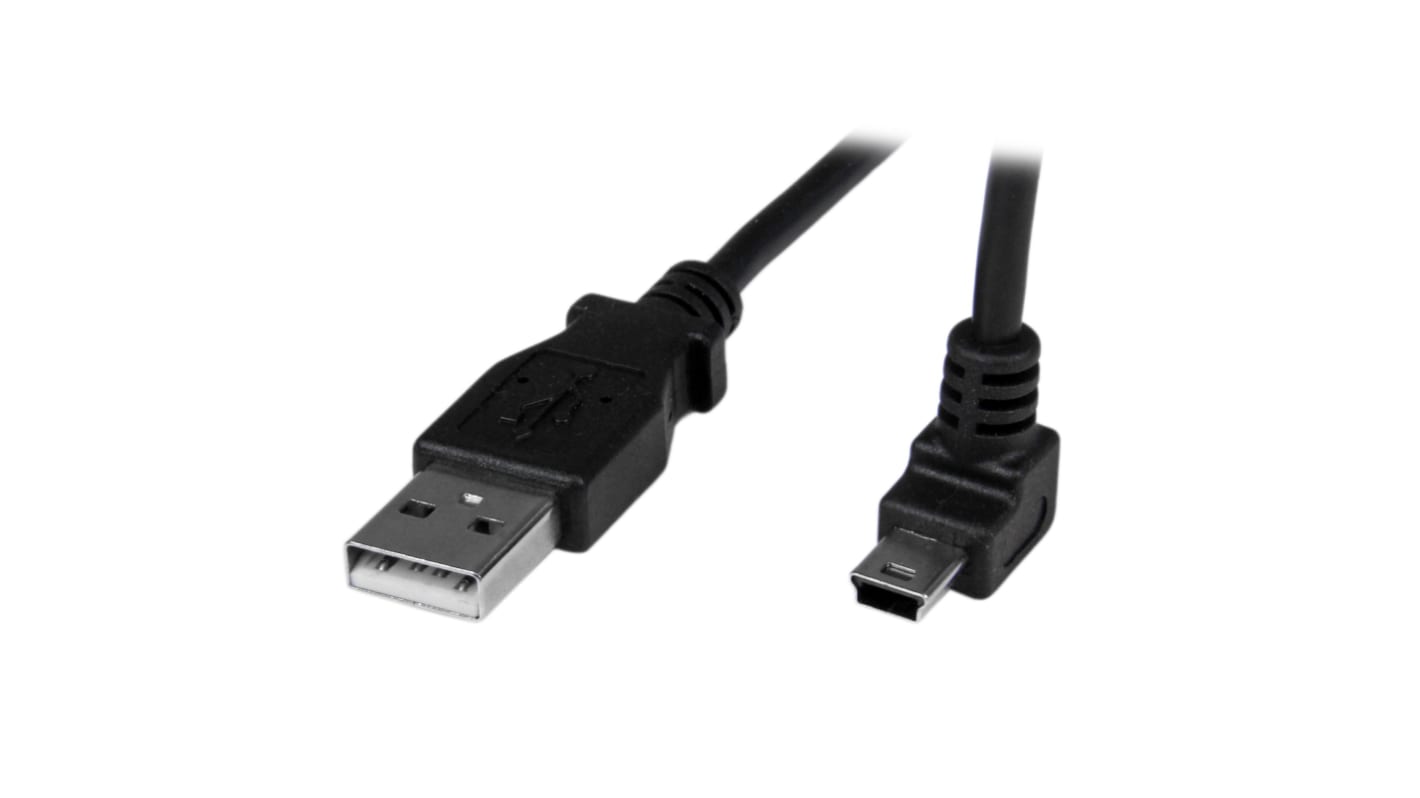 Kabel USB Złącze A USB A Złącze B Mini USB B dł. 1m Kabel USB-A do USB Mini-B USB 2.0 kolor: Czarny