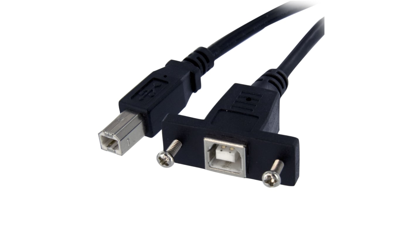 StarTech.com USB 2.0, Male USB B to Female USB B, 480Mbps, 900mm