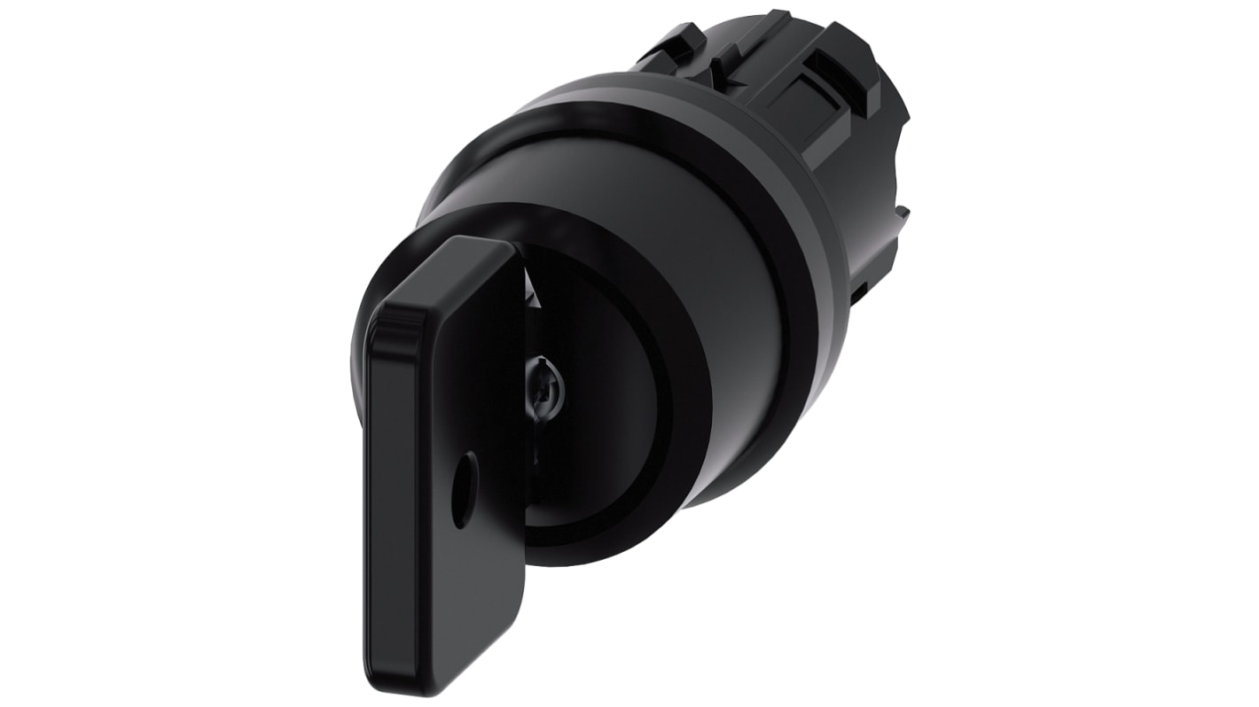 Siemens SIRIUS ACT 3SU10 3-position Key Switch Head, Latching, 22mm Cutout