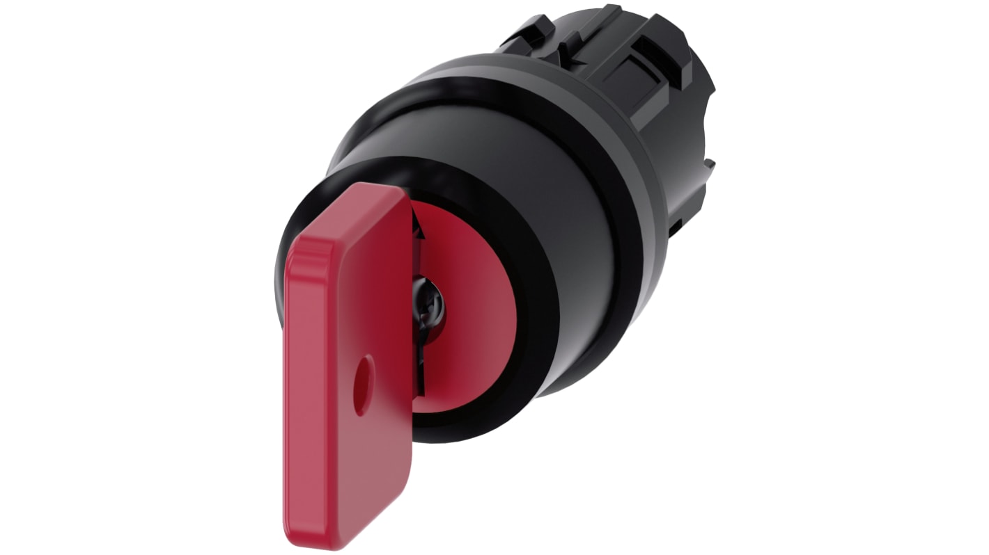 Siemens SIRIUS ACT 3SU10 3-position Key Switch Head, Latching, 22mm Cutout