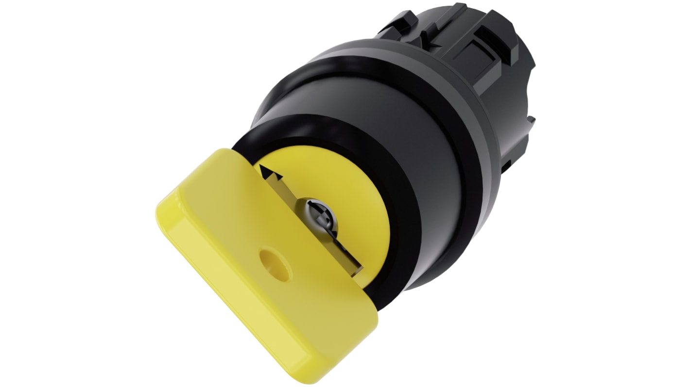 Siemens SIRIUS ACT 3SU10 2-position Key Switch Head, Momentary, 22mm Cutout