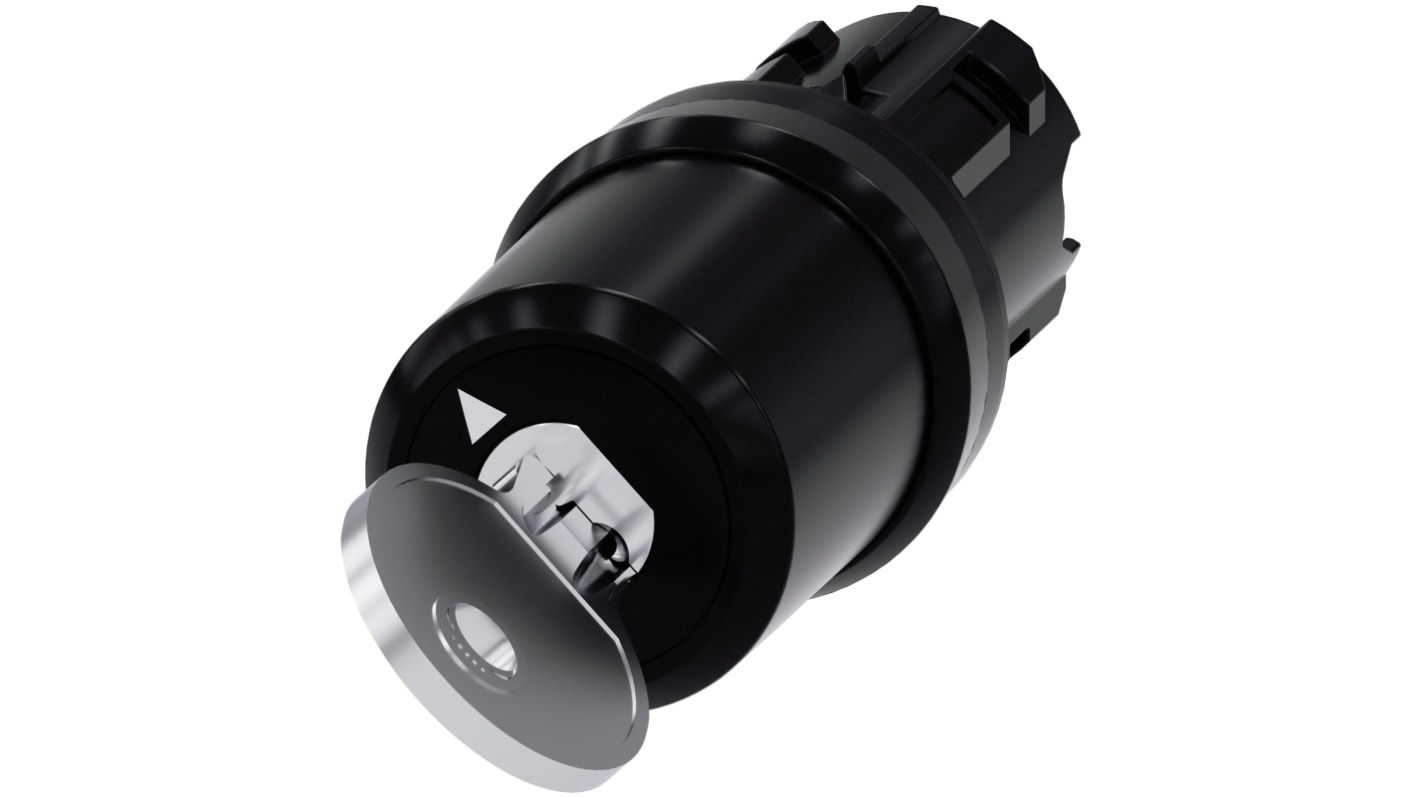 Siemens SIRIUS ACT 3SU10 2-position Key Switch Head, Momentary, 22mm Cutout