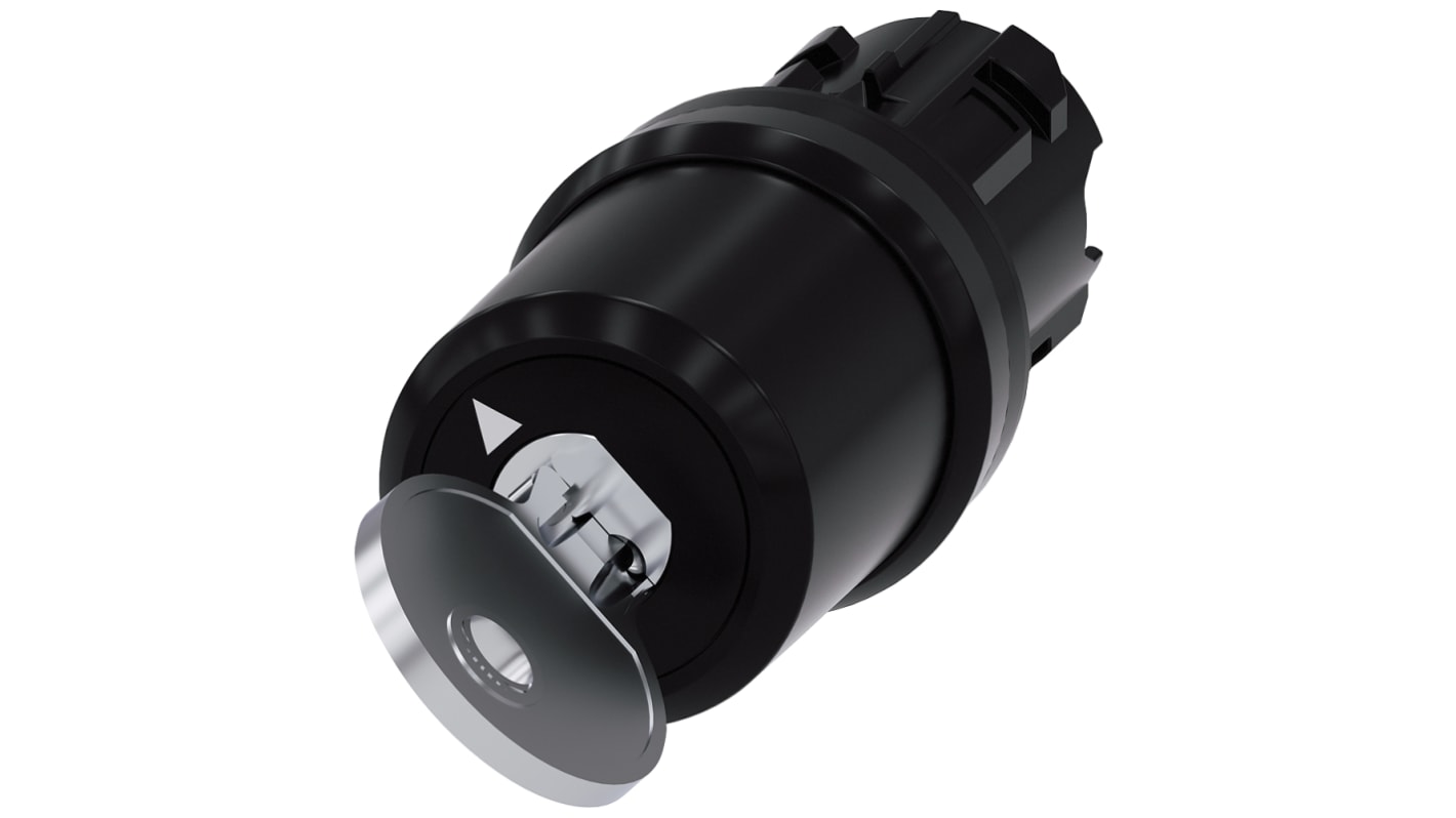 Siemens SIRIUS ACT 3SU10 2-position Key Switch Head, Latching, 22mm Cutout