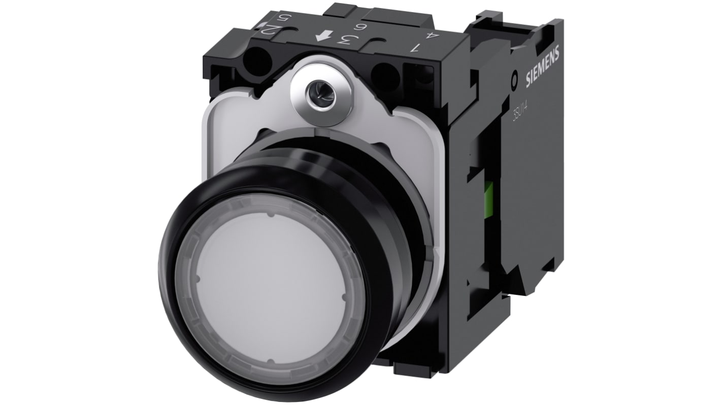 Siemens 按钮开关, Φ22mm开孔, 透明圆形塑料, 单刀单掷, IP66, IP67, IP69(IP69K), SIRIUS ACT 3SU11系列
