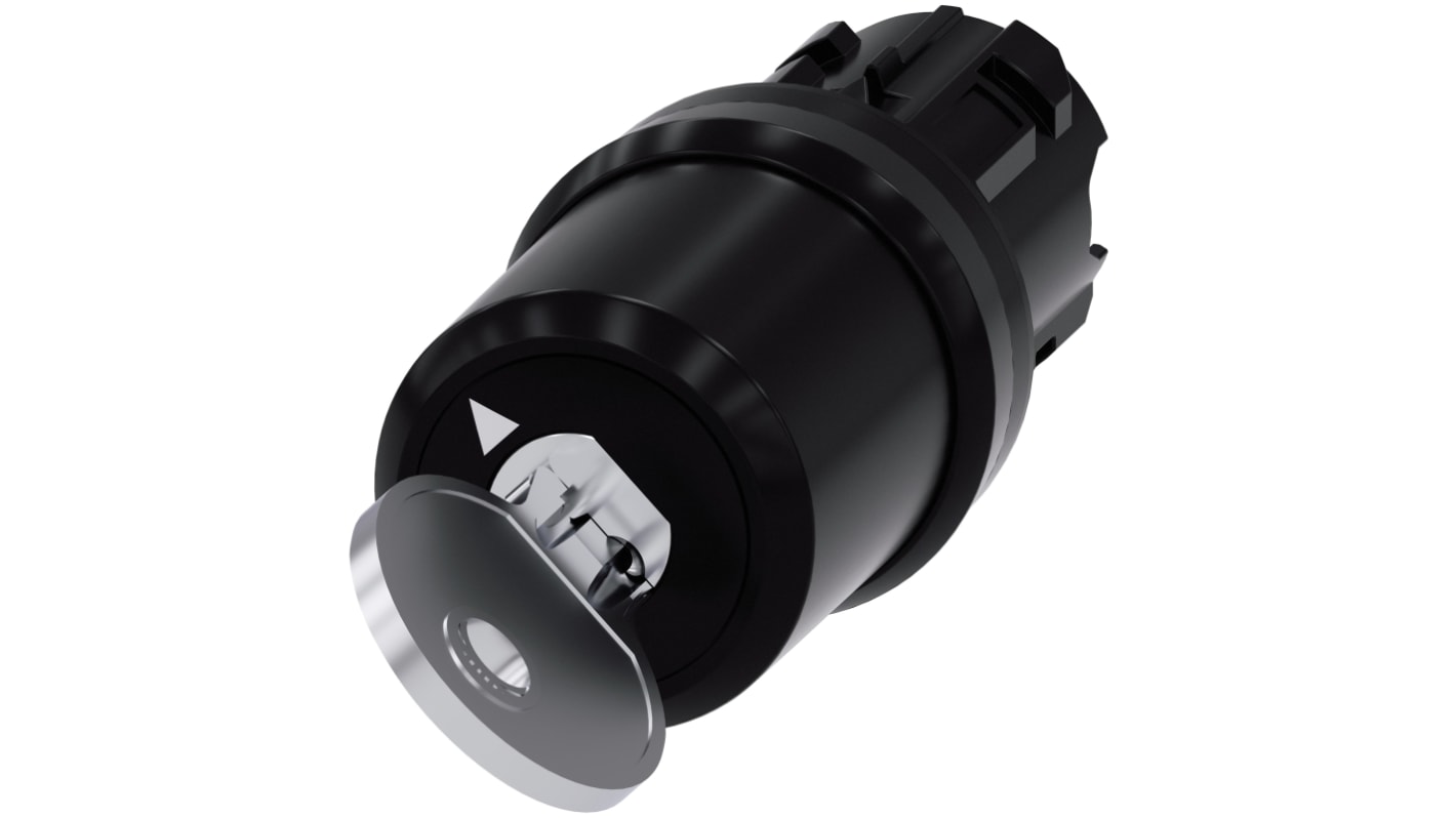 Siemens SIRIUS ACT 3SU10 2-position Key Switch Head, Latching, 22mm Cutout