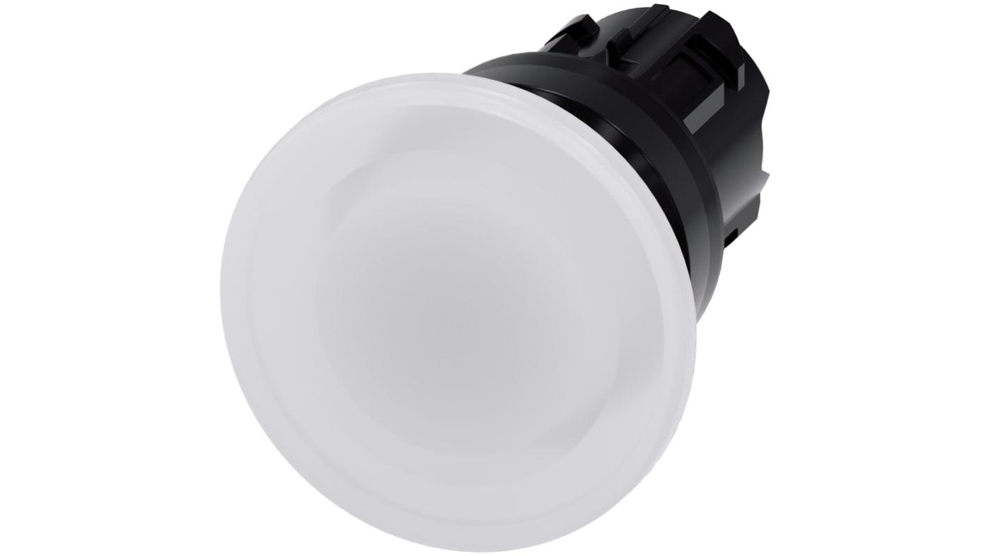 Siemens SIRIUS ACT 3SU10 Series White Momentary Push Button Head, 22mm Cutout, IP66, IP67, IP69K