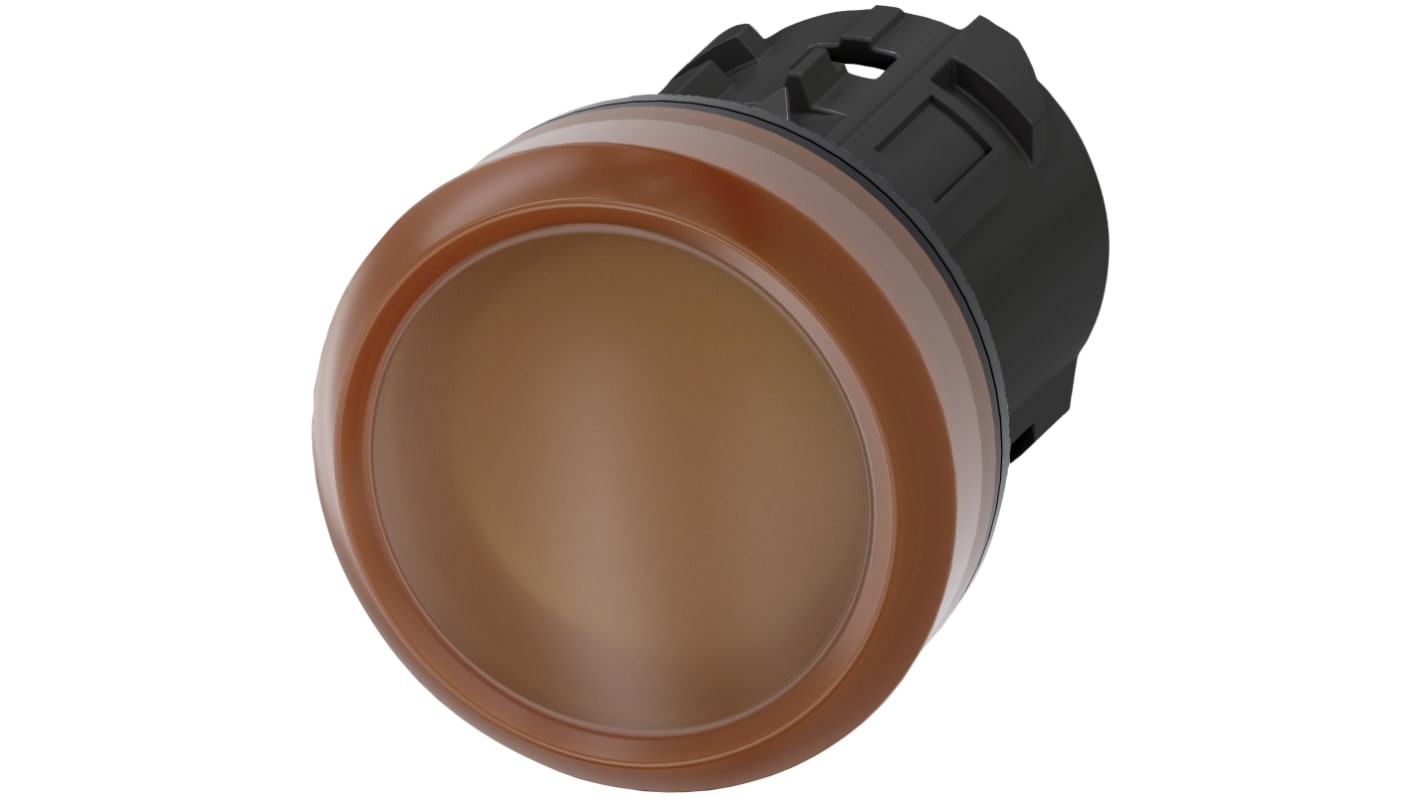 Siemens Amber Pilot Light Head, 22mm Cutout SIRIUS ACT 3SU10 Series