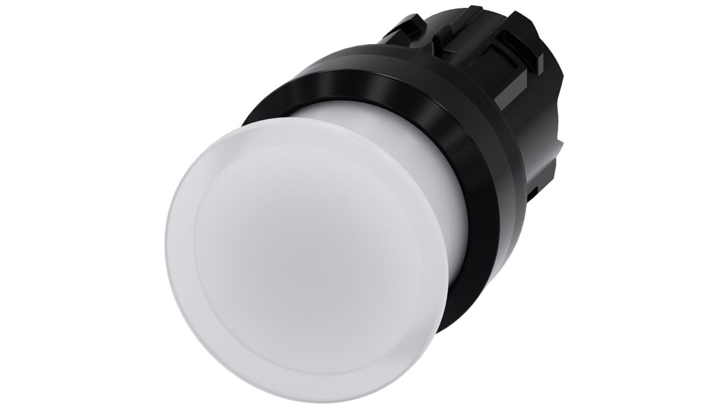 Siemens SIRIUS ACT Series White Momentary Push Button Head, 22mm Cutout, IP66, IP67, IP69K