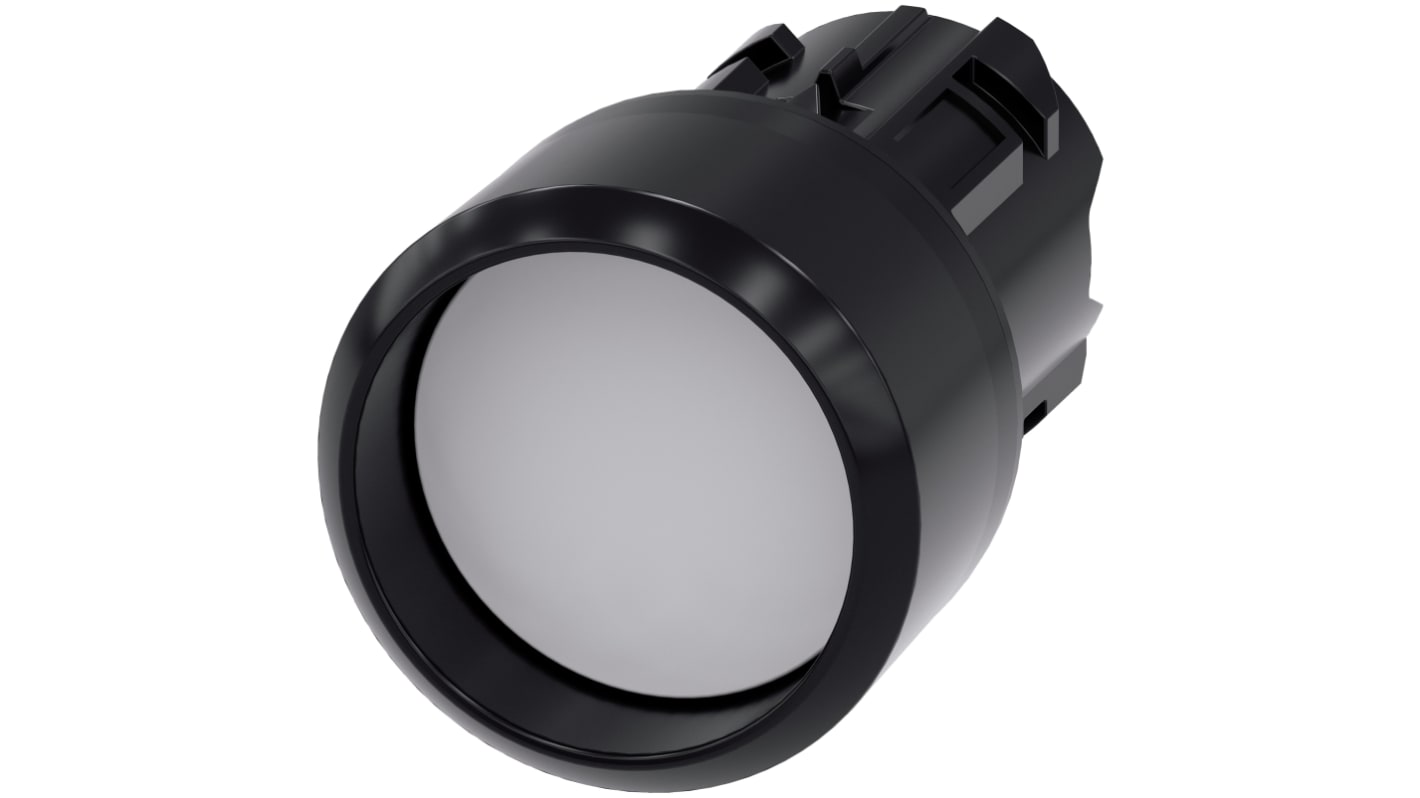 Siemens 白色圆形按钮头, Φ22mm开孔, Φ29.5mm按钮, 瞬时, IP66, IP67, IP69K, SIRIUS ACT 3SU10系列