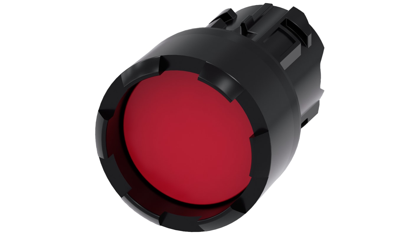 Siemens 红色圆形按钮头, Φ22mm开孔, Φ29.5mm按钮, 瞬时, IP66, IP67, IP69K, SIRIUS ACT 3SU10系列