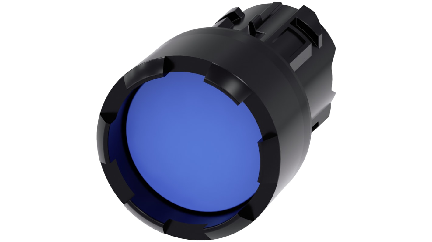 Siemens 蓝色圆形按钮头, Φ22mm开孔, Φ29.5mm按钮, 瞬时, IP66, IP67, IP69K, SIRIUS ACT 3SU10系列