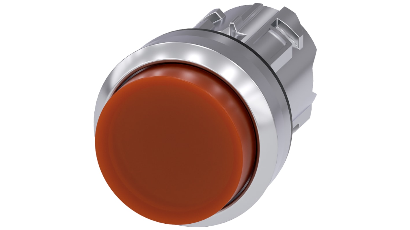 Siemens SIRIUS ACT Series Amber Momentary Push Button Head, 22mm Cutout, IP66, IP67, IP69K