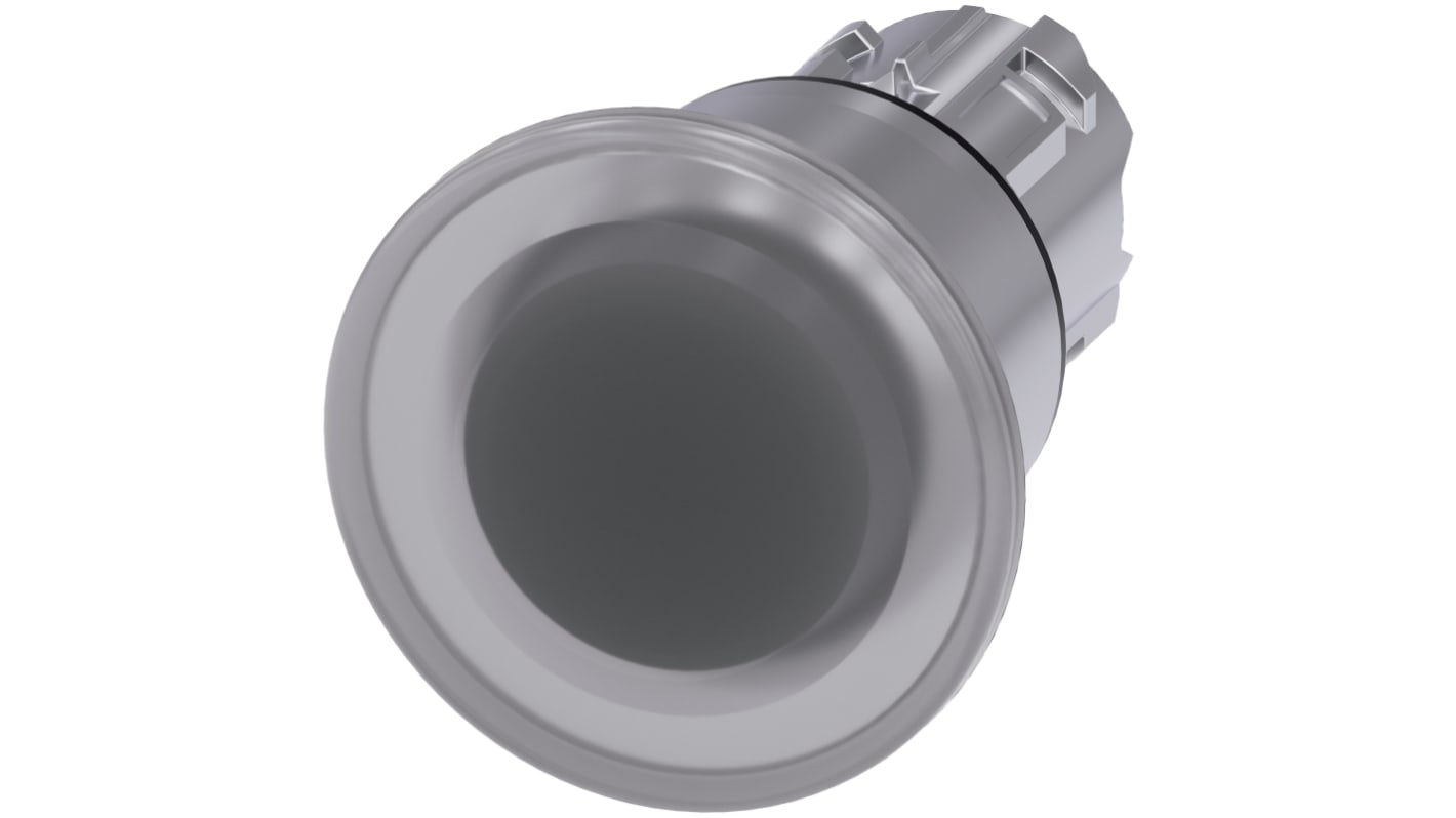 Siemens SIRIUS ACT 3SU10 Series Clear Latching Push Button Head, 22mm Cutout, IP66, IP67, IP69K