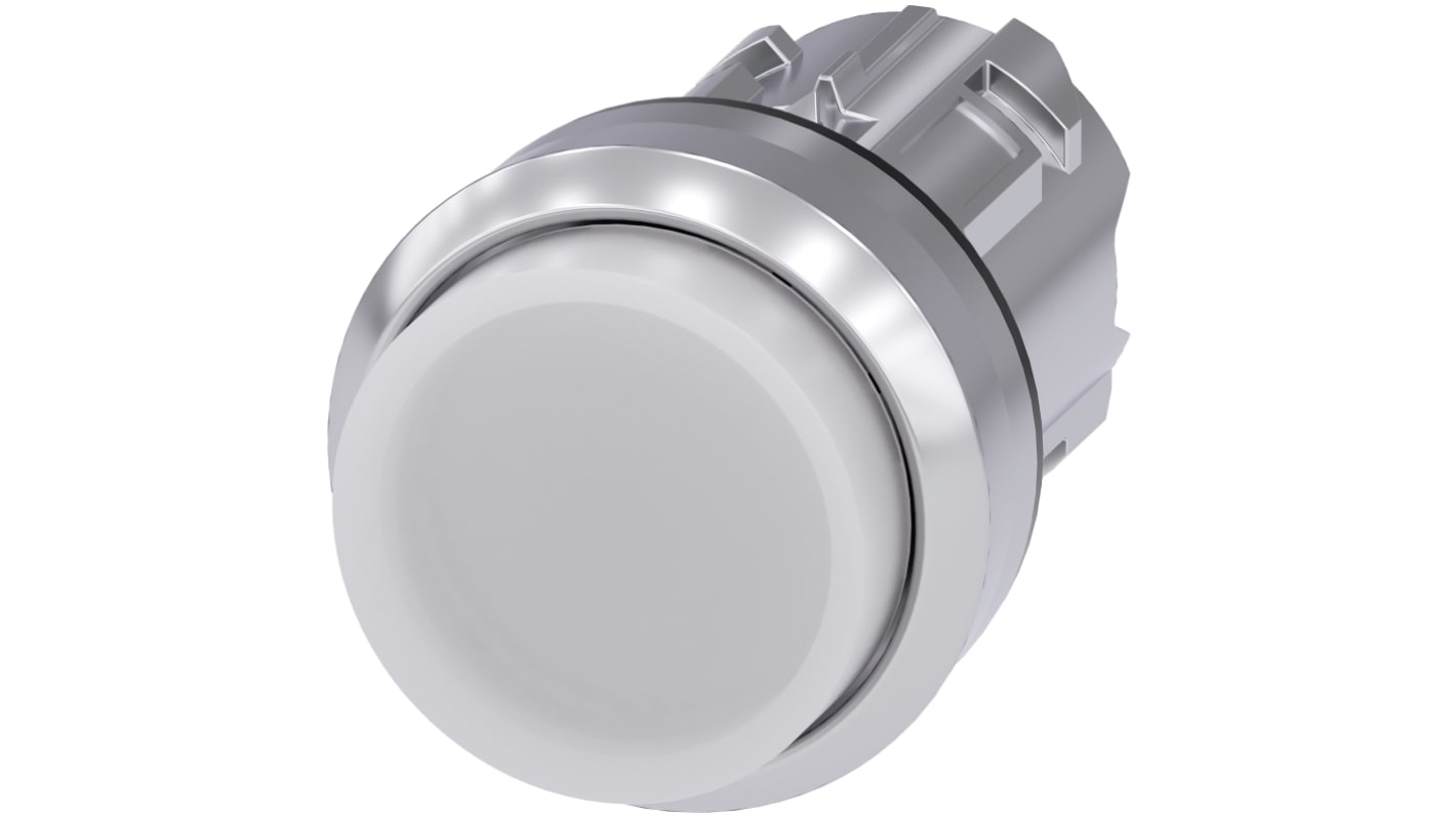 Siemens SIRIUS ACT 3SU10 Drucktastenkopf Ø 22mm, Weiß Tastend Rund Kunststoff, IP66