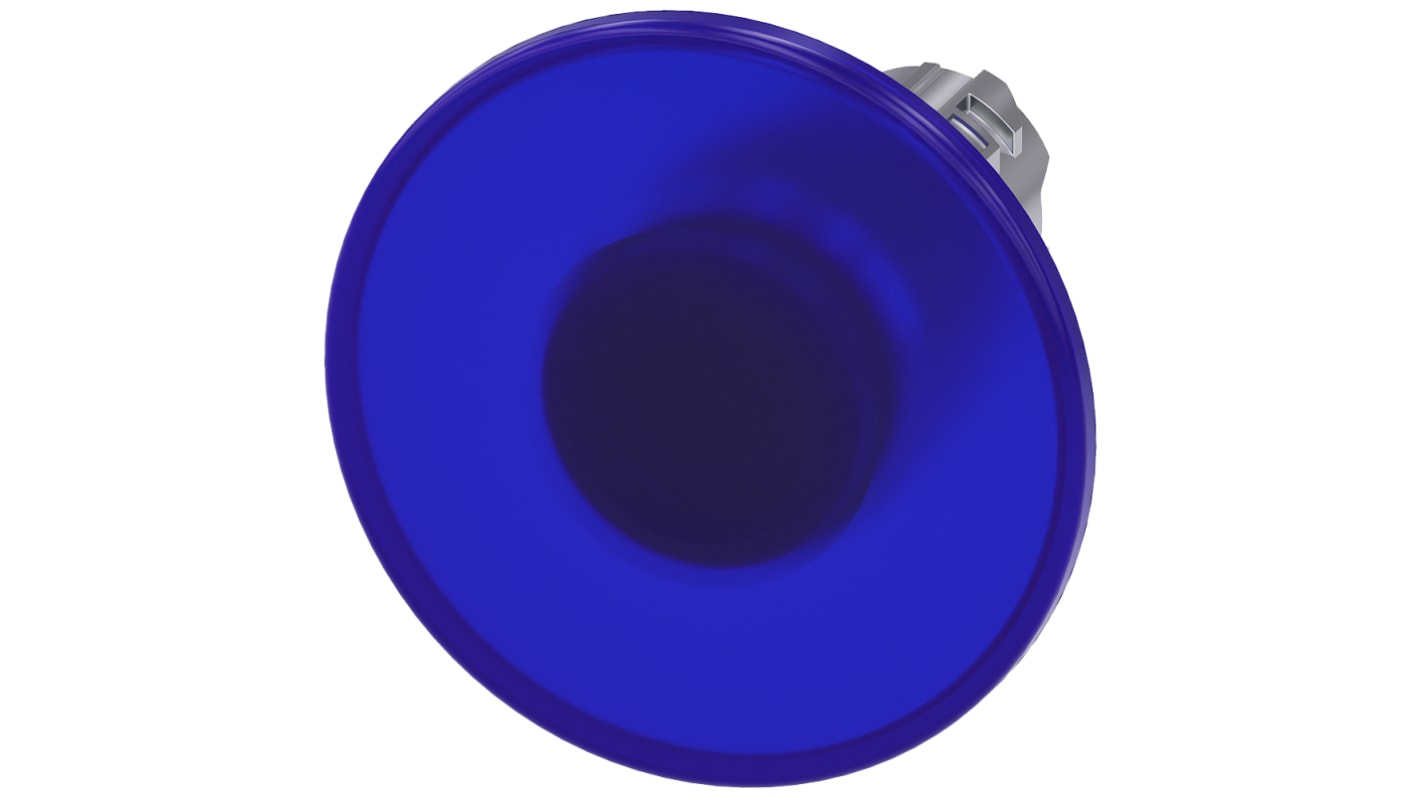 Siemens SIRIUS ACT 3SU10 Series Blue Latching Push Button Head, 22mm Cutout, IP66, IP67, IP69K