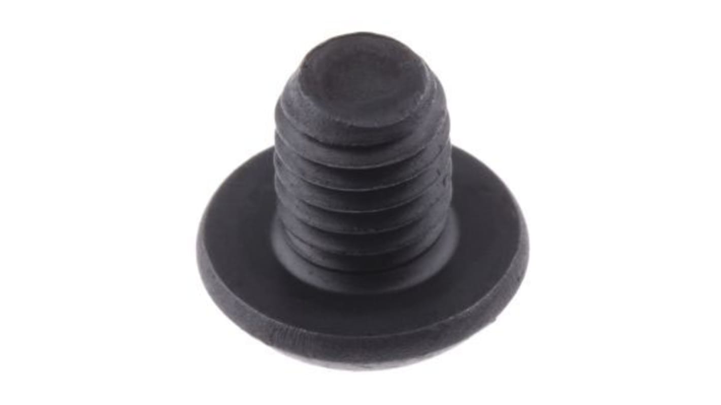 RS PRO Black, Self-Colour Steel Hex Socket Button Screw, ISO 7380, M12 x 30mm