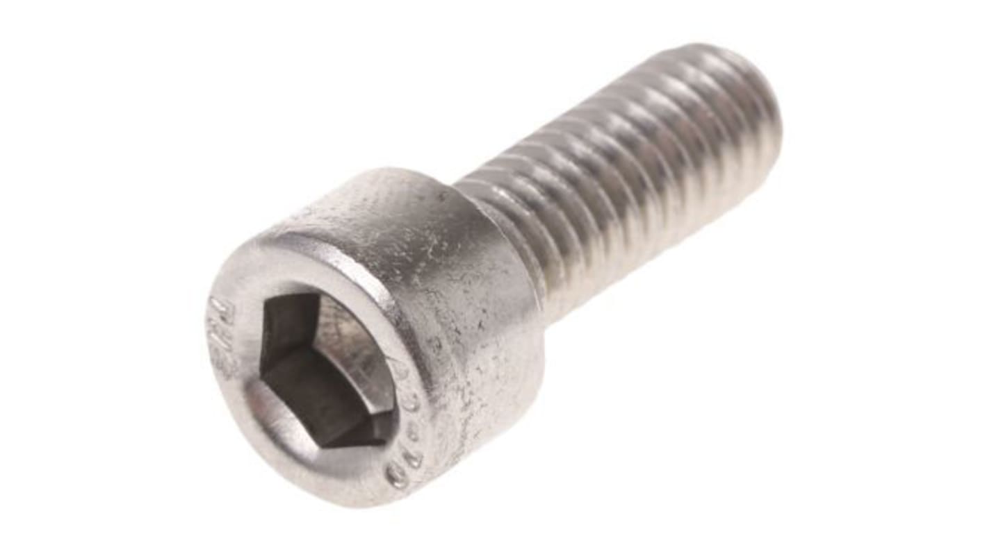 RS PRO M16内六角螺丝, 公制, 90mm长, A2 304不锈钢制, DIN 912标准