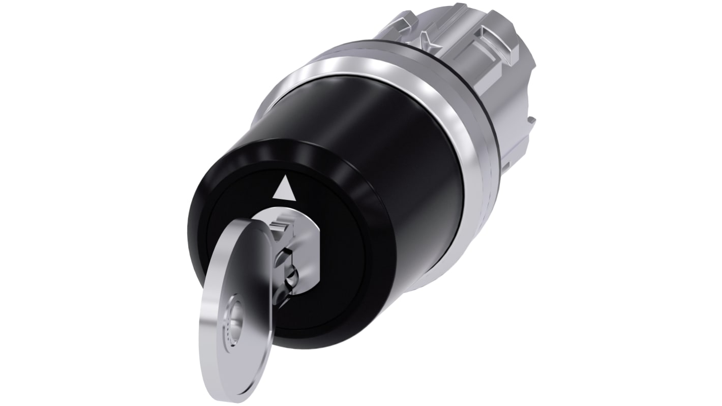 Siemens SIRIUS ACT 3SU10 3-position Key Switch Head, Momentary, 22mm Cutout