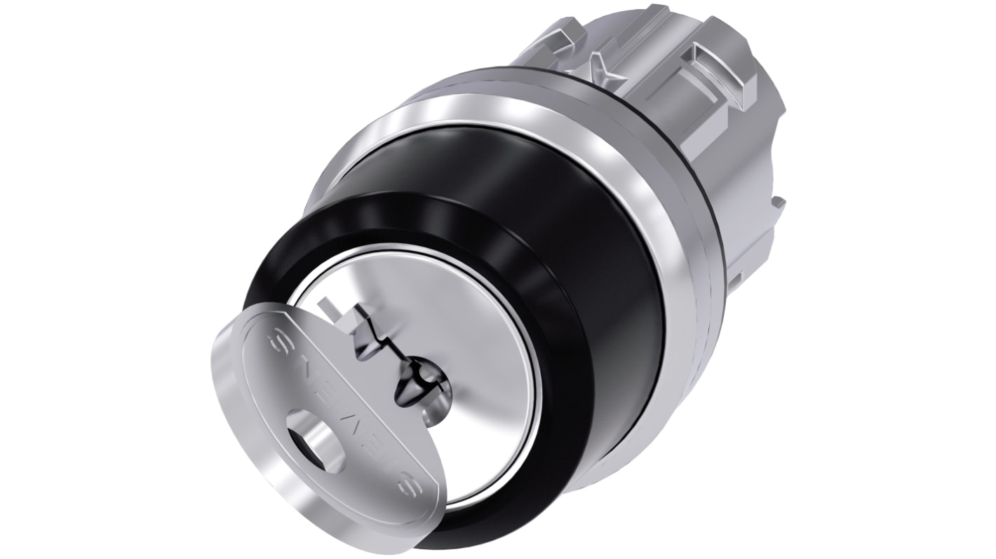 Siemens SIRIUS ACT 3SU10 3-position Key Switch Head, Latching, 22mm Cutout