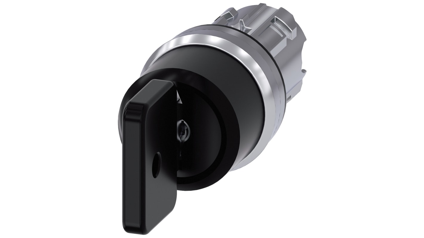 Siemens SIRIUS ACT 3SU10 3-position Key Switch Head, Latching, 22mm Cutout