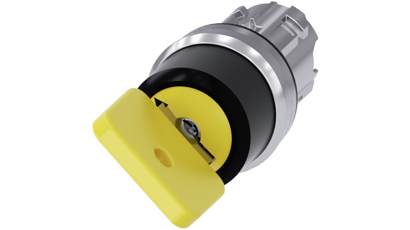 Siemens SIRIUS ACT 3SU10 2-position Key Switch Head, Momentary, 22mm Cutout