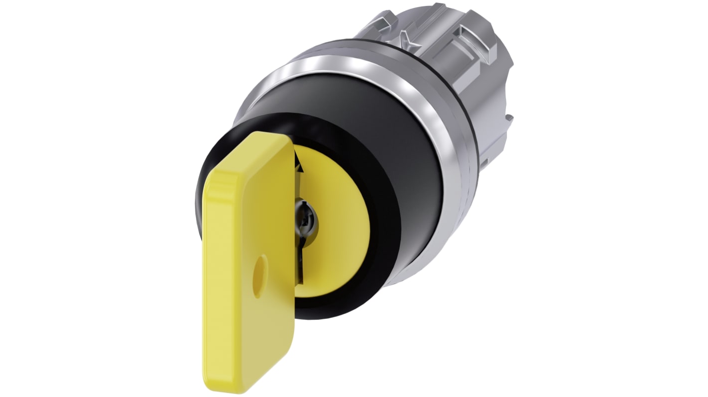 Siemens SIRIUS ACT 3SU10 3-position Key Switch Head, Momentary, 22mm Cutout