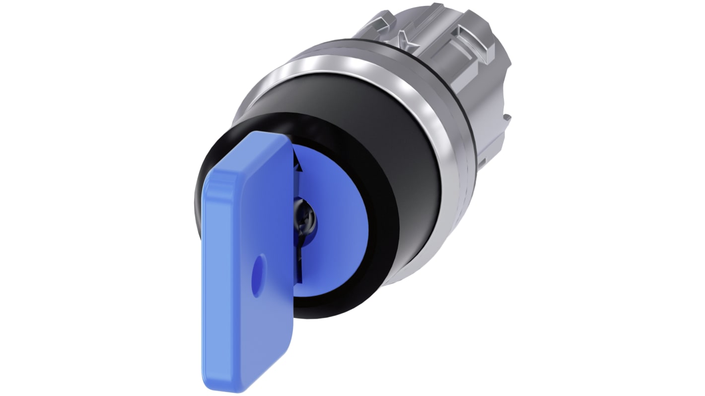 Siemens SIRIUS ACT 3SU10 3-position Key Switch Head, Latching, 22mm Cutout