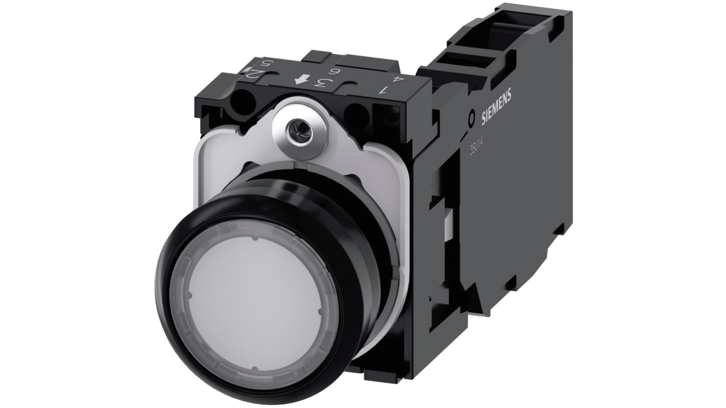 Siemens SIRIUS ACT 3SU11 Series Push Button Complete Unit, 22mm Cutout, SPST, IP66, IP67, IP69(IP69K)