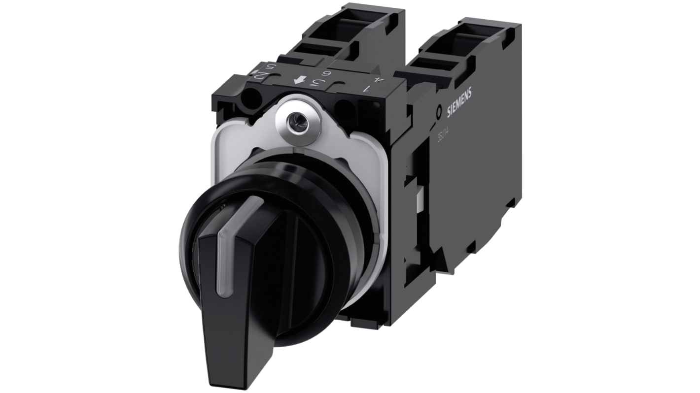 Selettore Siemens 3SU1100-2BL10-1NA0 a 3 posizioni