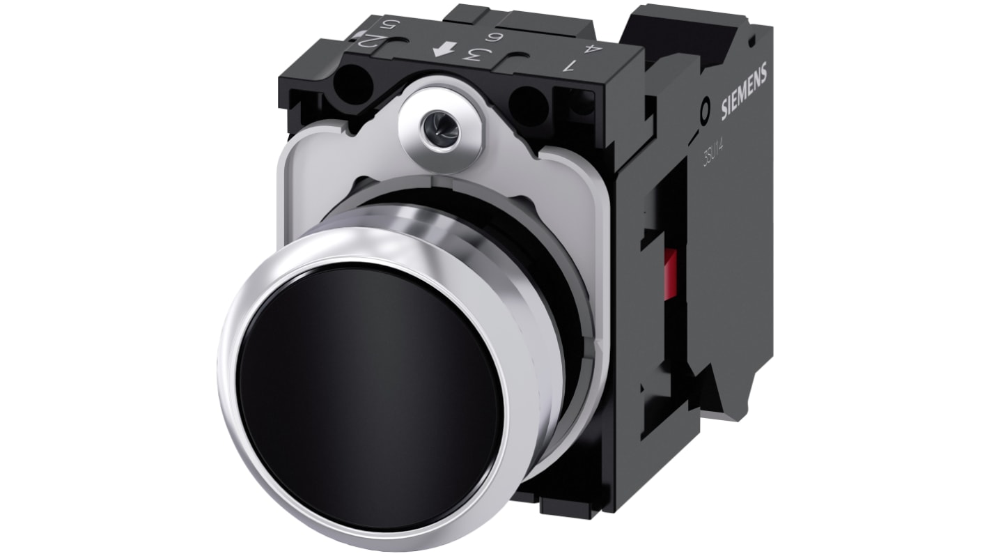 Siemens SIRIUS ACT 3SU11 Series Push Button Complete Unit, 22mm Cutout, SPST, IP66, IP67, IP69(IP69K)