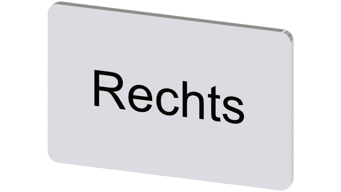 Siemens 按钮标识牌 标签板, "Rechts"文字, SIRIUS ACT 3SU19系列