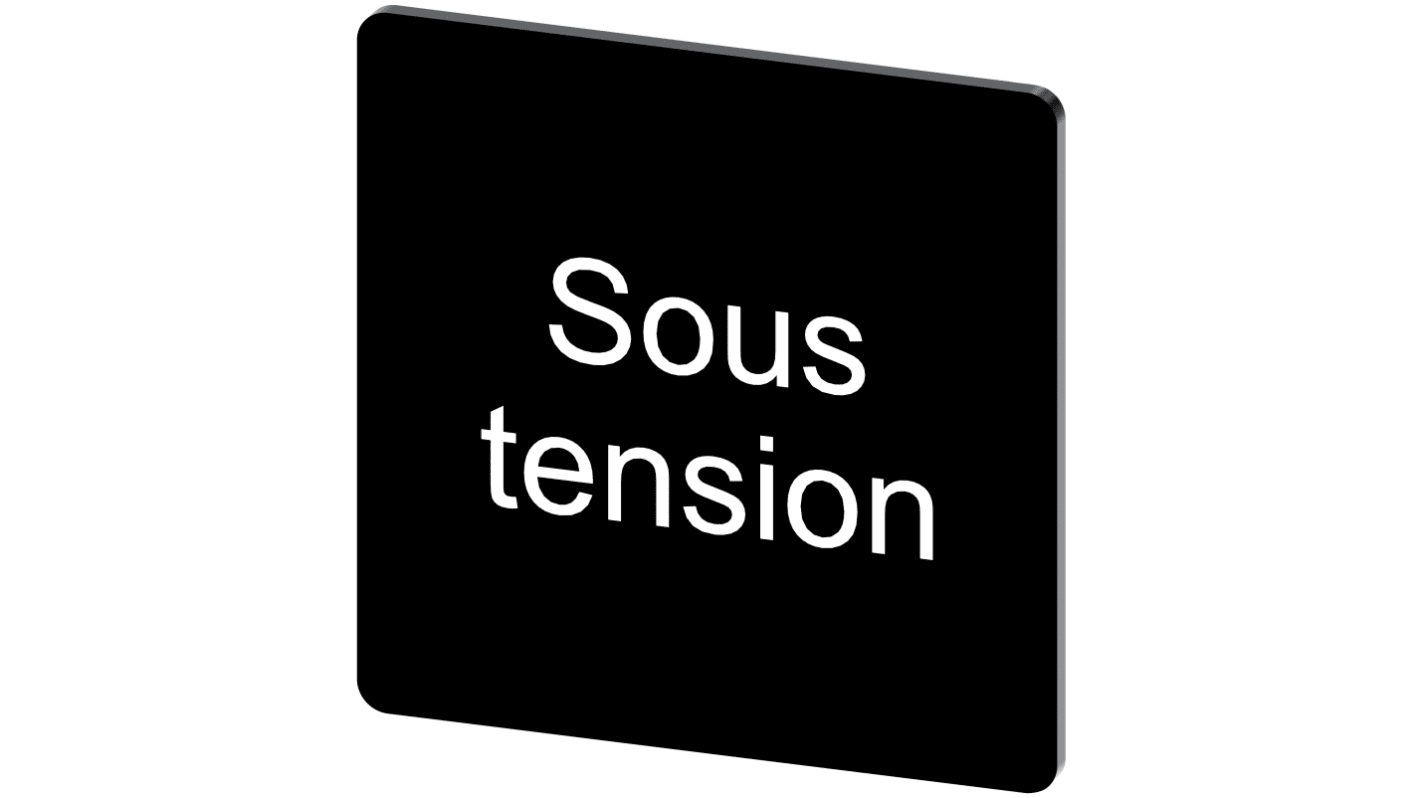 Siemens Labeling plate, Sous Tension