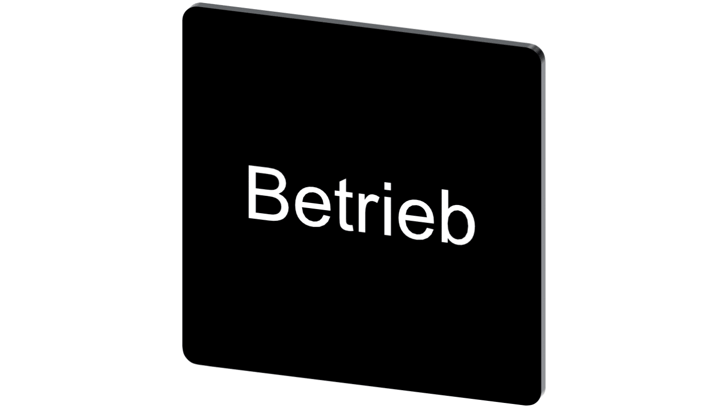 Siemens Labeling plate, Betrieb