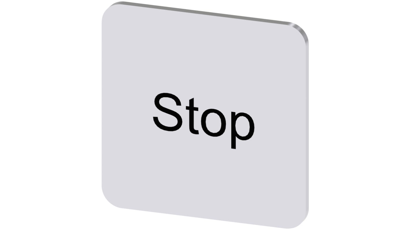 Siemens Labeling plate, Stop