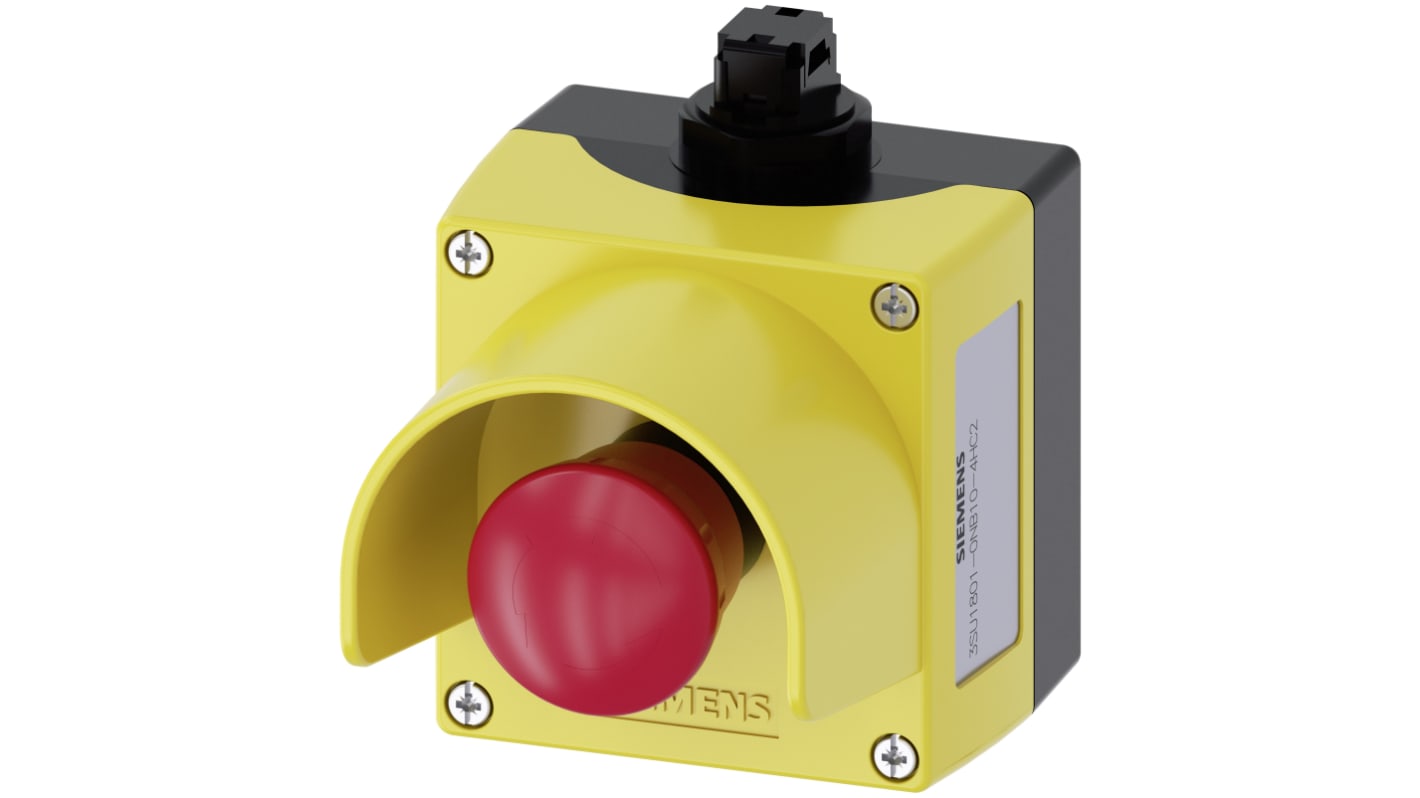 Siemens SIRIUS ACT 3SU18 Series Twist Release Emergency Stop Push Button, Surface Mount, SPDT, IP66, IP67, IP69