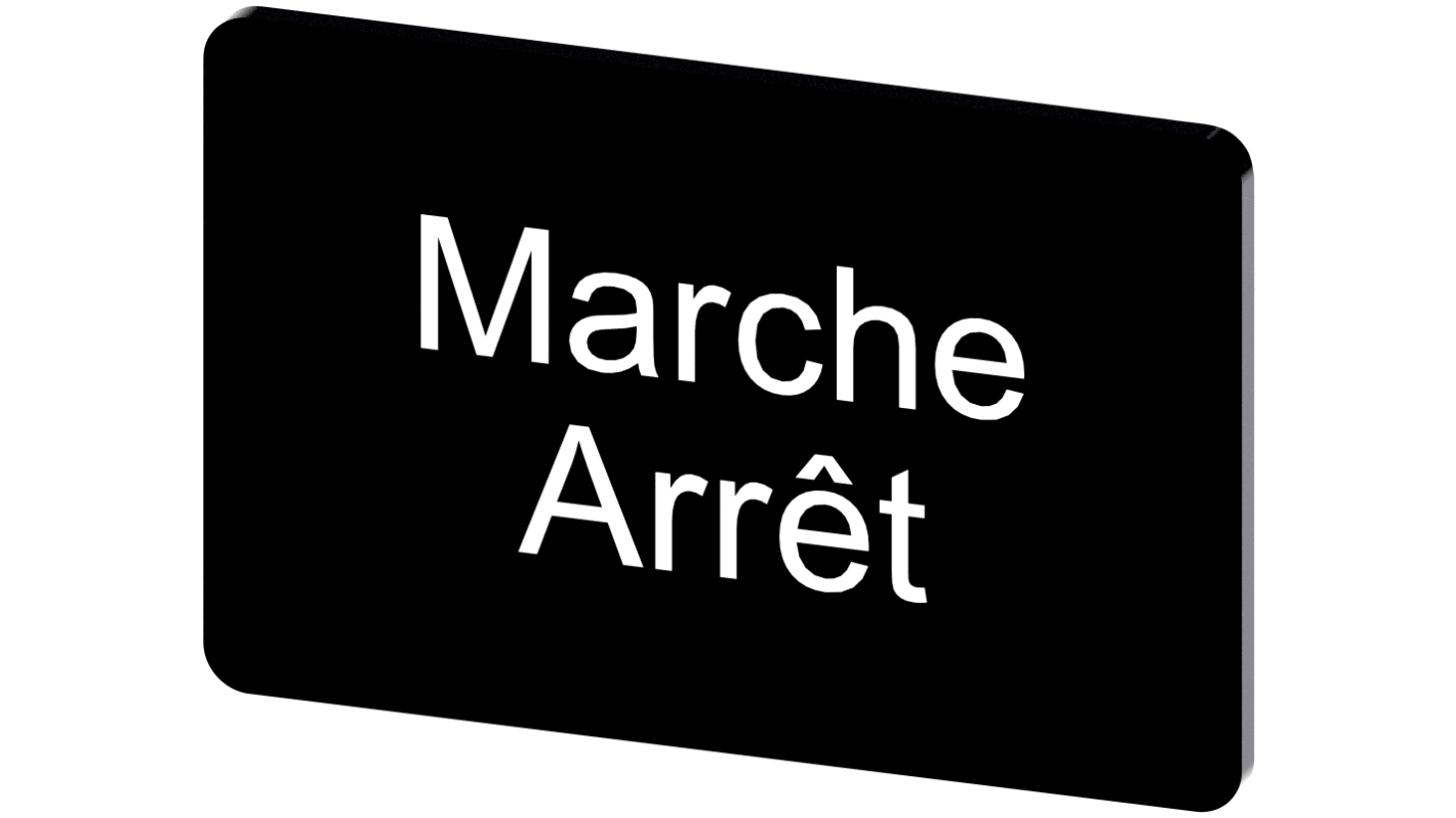 Siemens 按钮标识牌 标签板, "Marche Arrêt"文字, SIRIUS ACT 3SU19系列