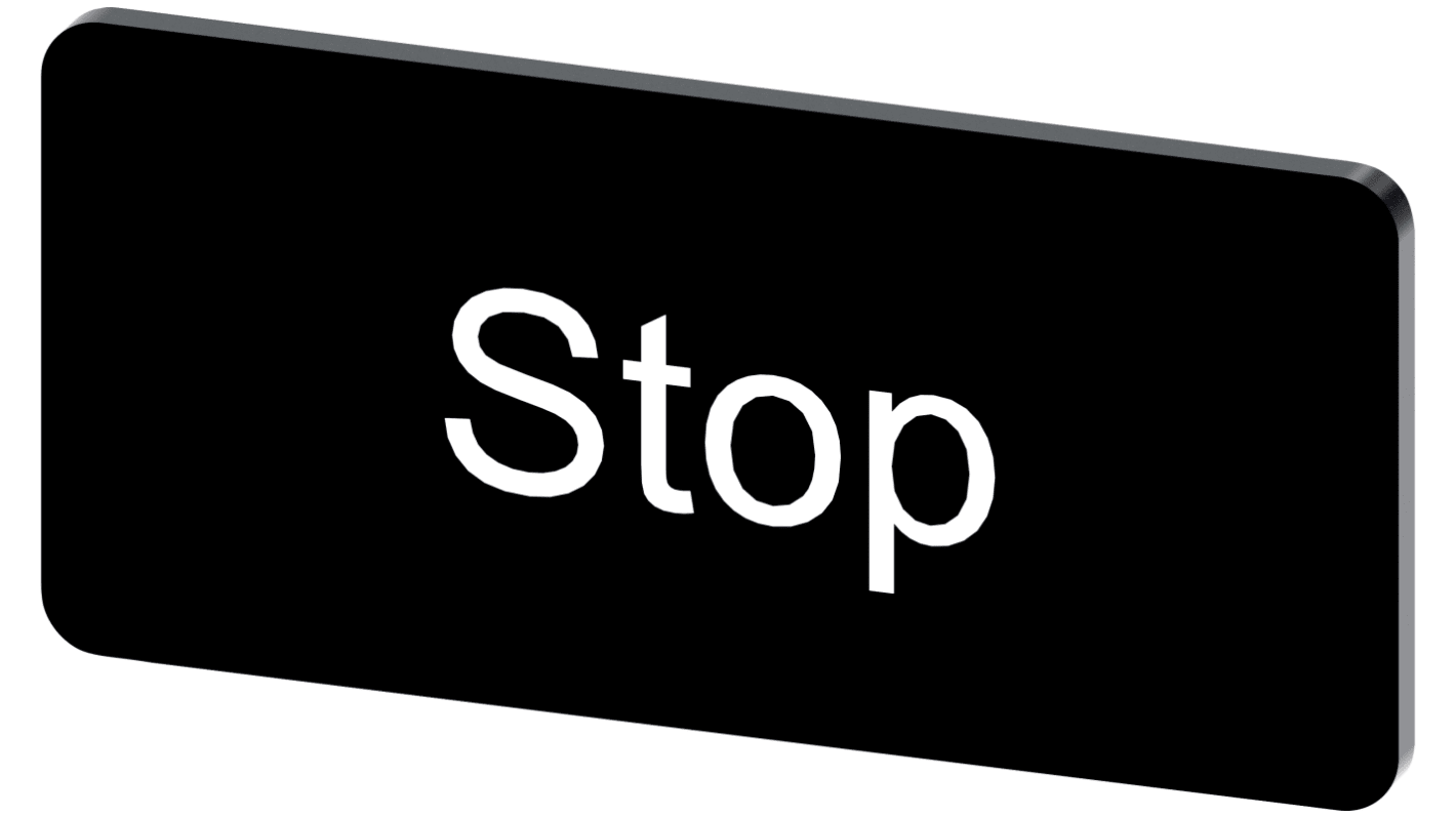 Siemens Labeling plate, Stop