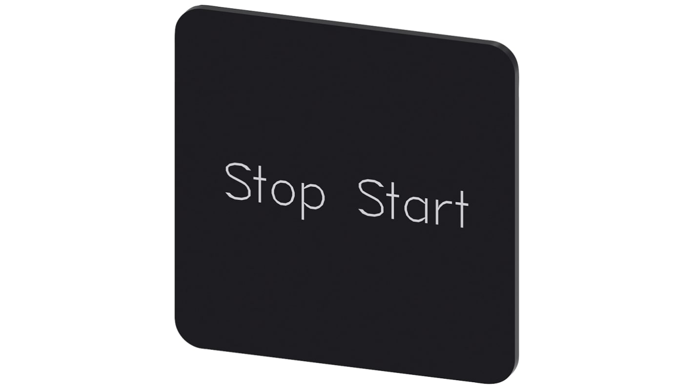 Siemens Labeling plate, Stop - Start