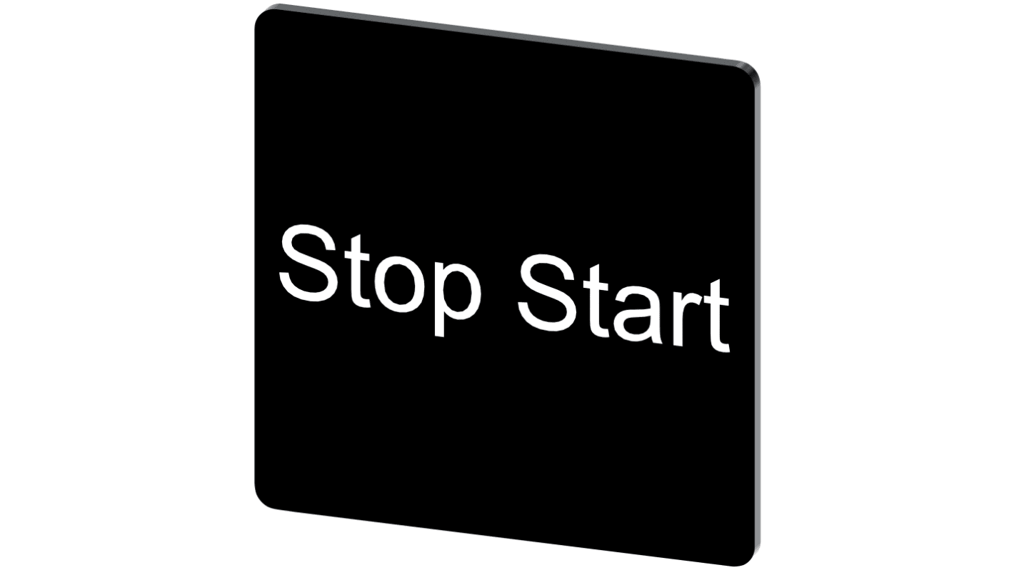 Siemens Labeling plate, Stop - Start