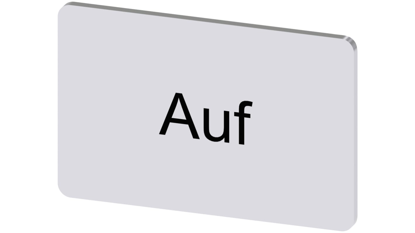 Siemens 按钮标识牌 标签板, "Auf"文字, SIRIUS ACT 3SU19系列