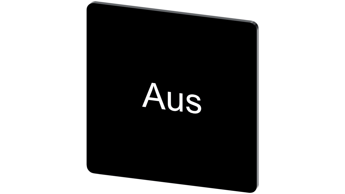 Siemens 按钮标识牌 标签板, "Aus"文字, SIRIUS ACT 3SU19系列