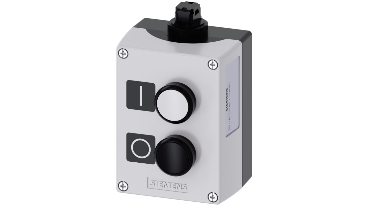 Siemens Control Station Switch, Plastic, Black, White, IP66, IP67, IP69
