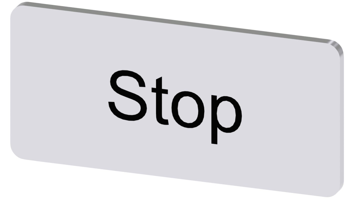 Siemens 按钮标识牌 标签板, "Stop"文字, SIRIUS ACT 3SU19系列