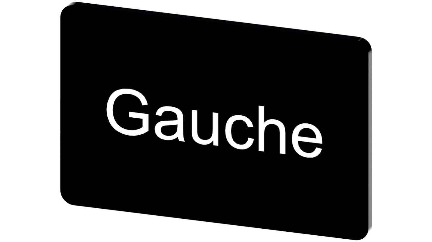 Siemens Labeling plate, Gauche